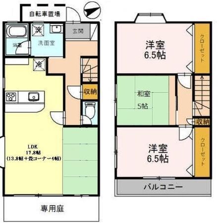 フラワーハウスの物件間取画像